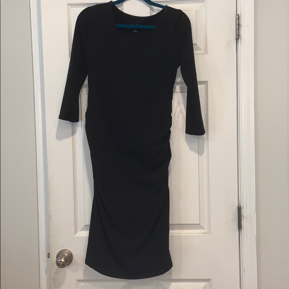 Black fitted Maternity Dress
